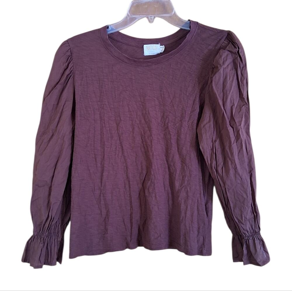 Nation LTD Carly Long Sleeve Top Size Medium
